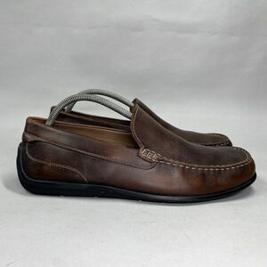 Ecco Men's Size 11 Classic Moc 2.0 Brown Leather Loafers